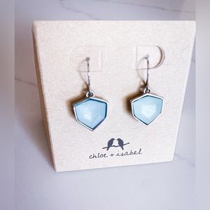 Color Code Small Drop Earrings Ocean Blue